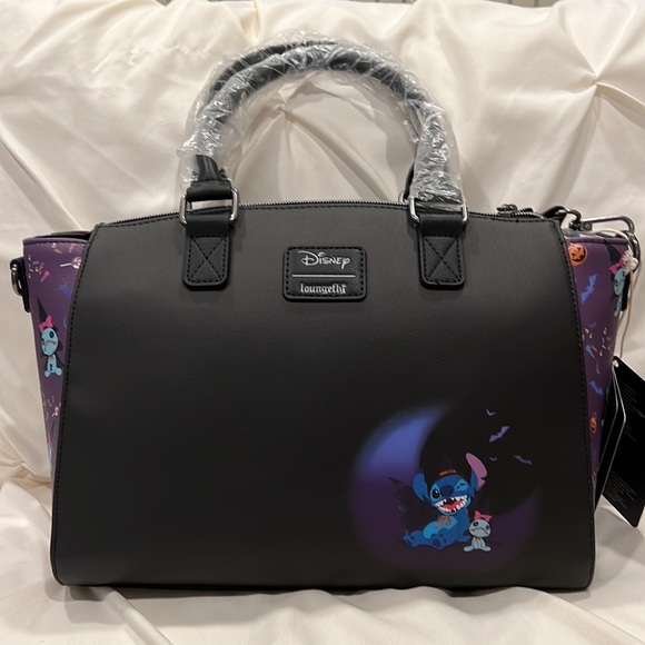 Loungefly X Disney Lilo & Stitch Halloween Scrump & Stitch Satchel Bag NWT 🦇🎃 - Picture 6 of 9